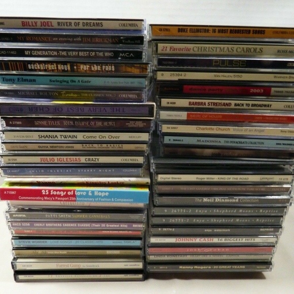 Mixed Lot of 45 CD Albums Artists Bands Country Pop Rock Classic 1990's 2000's